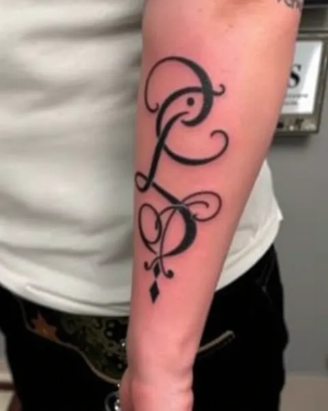 Desenho de Tatuagem Inicial Lindo para Simbolismo Pessoal