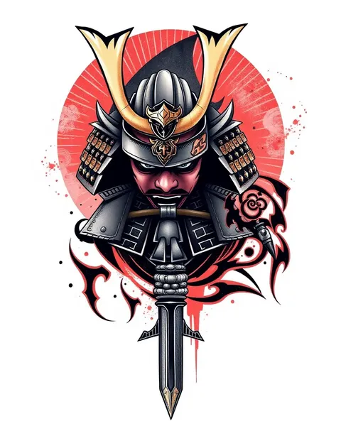 Desenho de Tatuagem Samurai para os Corajosos e Sem Medo