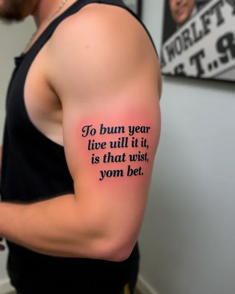 Desenho de Tatuagem com Frases para que os Homens Admirem