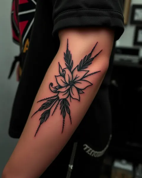 Desenho de Tatuagem de Cotovelo para Estilo Fashionável e Tendência