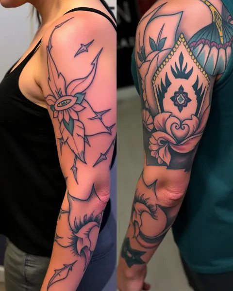 Desenhos de Braço Half Sleeve: Inspiração de Tatuagem Half Sleeve