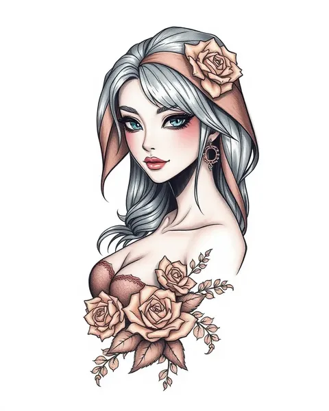 Desenhos de Tatuagem Feminina Elegante para Sophistication