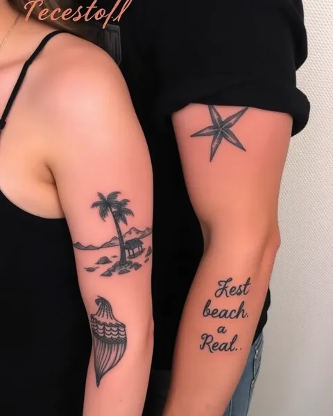 Desenhos de Tatuagem de Praia para Arte Corporal Única