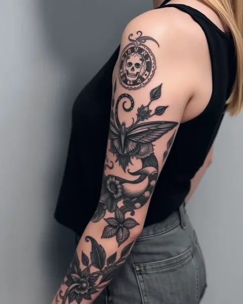 Desenhos de Tatuagem para Braço Feminino: Abstracto e Expressivo