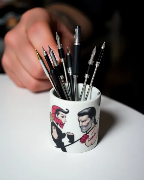 Design de Tatuagem de Needle Cup Holder