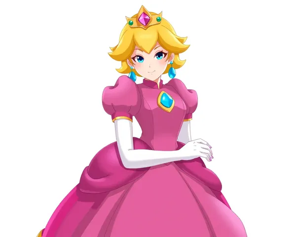 Design gráfico de PNG de Princesa Peach