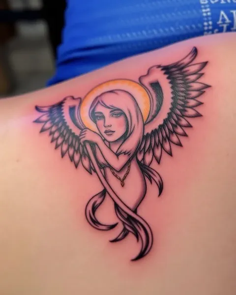 Designs de Tatuagem de Anjo Únicos para Ombros dos Homens