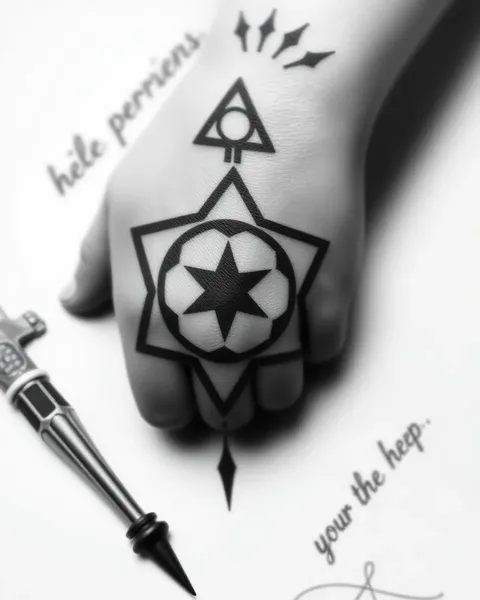 Devemos Tatuagem de Hexagrama