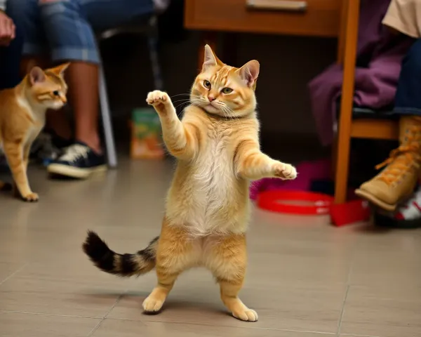 Elegância Felina em Imagens de Dança de Gatos Exibidas