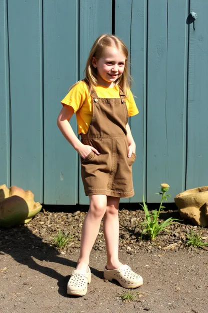 Estilo Único da Menina com Sapatos de Clog