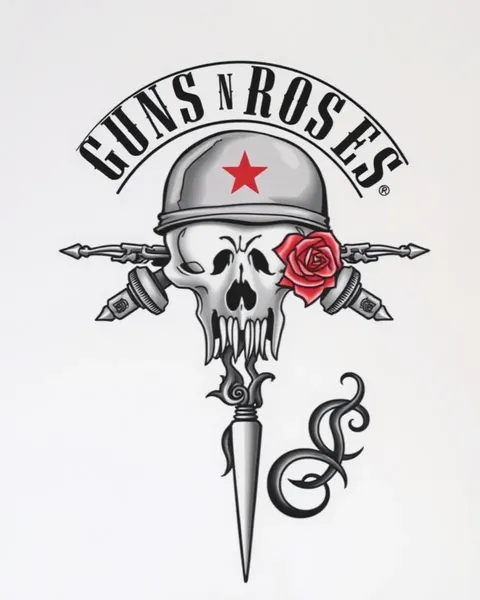 Exemplos de Arte de Tatuagem de Guns N' Roses