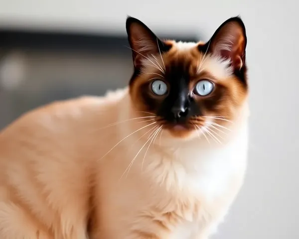 Exibição de Foto de Gato Balinese Lindo