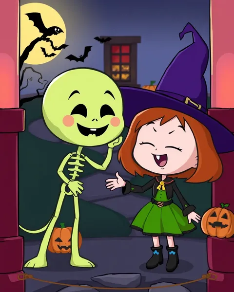 Exibição de Imagens de Halloween de Desenho