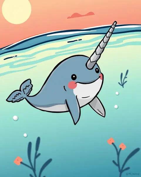 Explora o Mundo de Imagens de Narwhal Cartoon Hoje