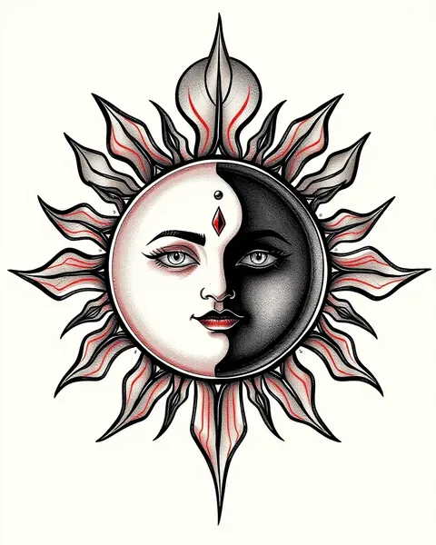 Explorando o Significado de Tatuagens de Sol e Lua