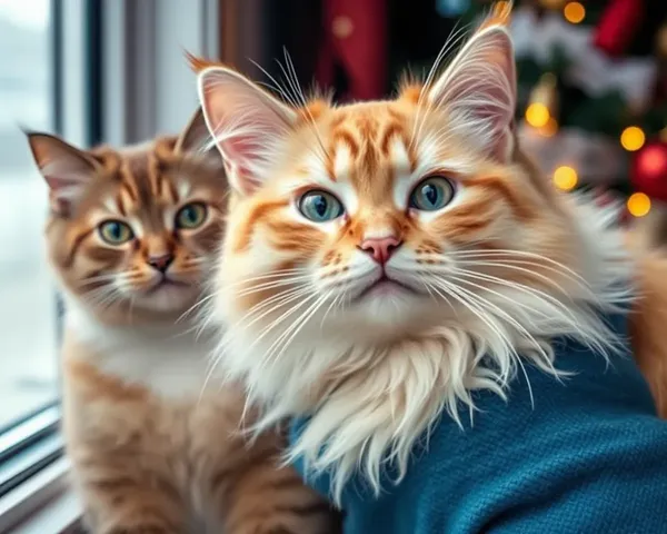 Felinos com Uniformes de Natal Engraçados e Fotos