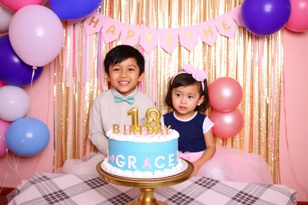 Festa de Aniversário Feliz com Imagens Fantásticas da Doçura de Graça