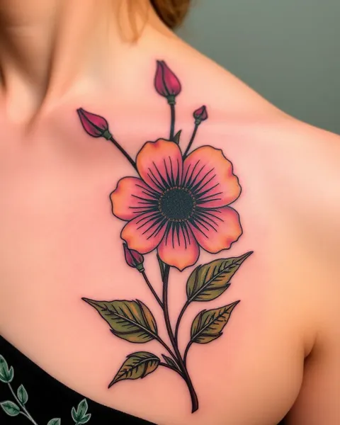 Flor de Dezembro Tatuagem: Simbolismo e Significado da Flor Decidua