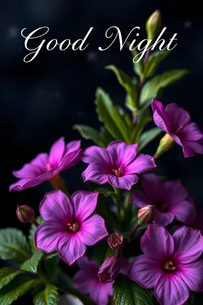 Flores de Boa Noite para Noite Sonhadora