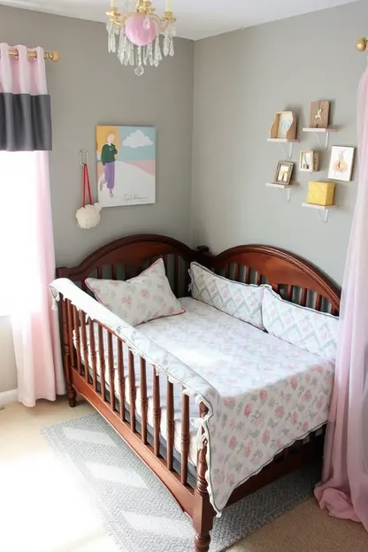 Folhas de berço para a cama da bebê menina