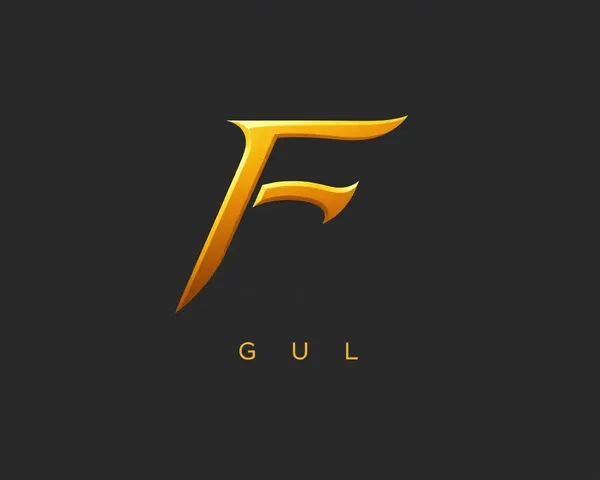 Fonte de logotipo de letra F de ouro PNG arquivo de formato de imagem descrita