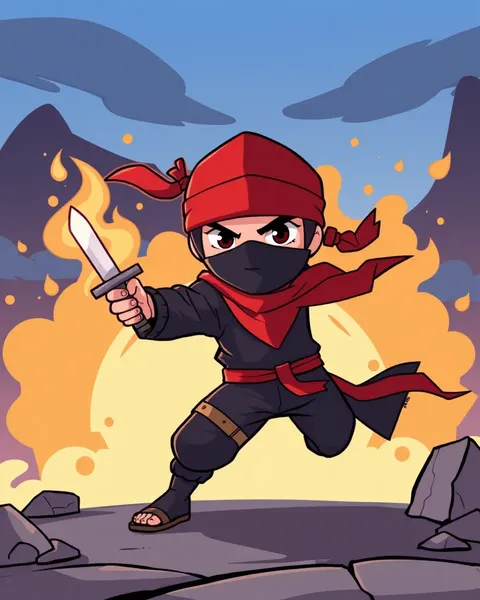 Foto de Ninja de Cartoon: Resumo de Foto de Ninja de Cartoon