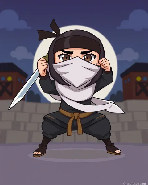 Foto de Ninja de Desenho: Descrição de Foto de Ninja de Desenho