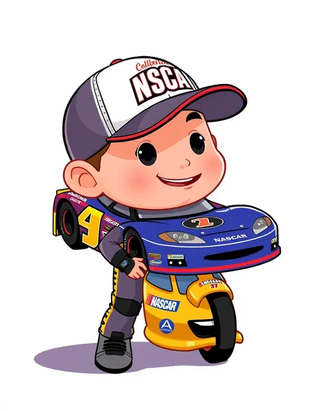 Fotos de Cartoon de NASCAR 2024 Mostrando Projetos de Carros