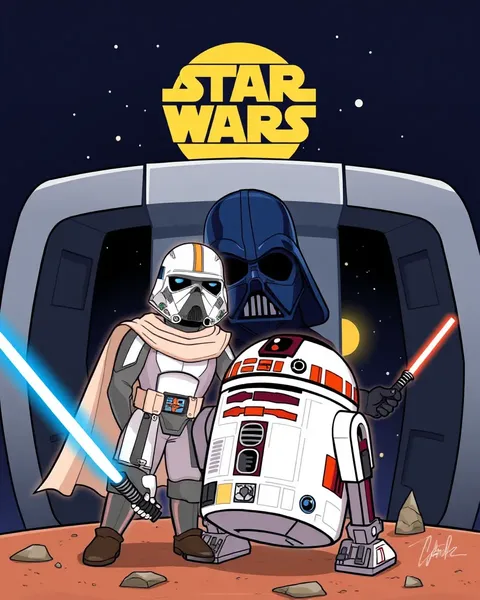 Fotos de Star Wars de cartoon para aventureira infantil