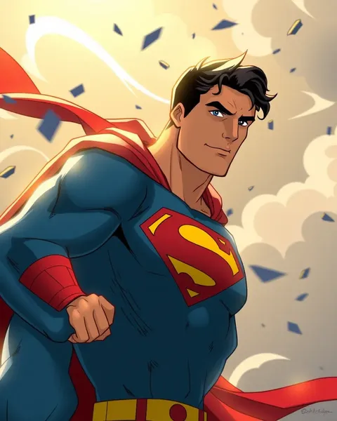 Fotos de Superman de Desenho Exibem Momentos de Super-Herói Iconicos