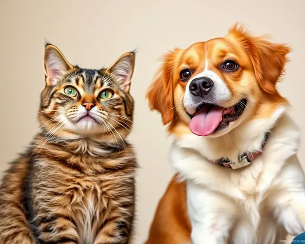 Galeria de Imagens de Gato e Cão Divertido