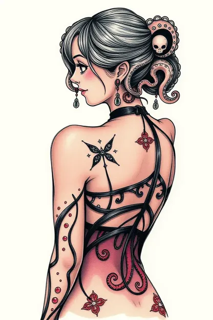 Garota com Tatuagem de Bumbum de Octopus: Arte Corporal Única