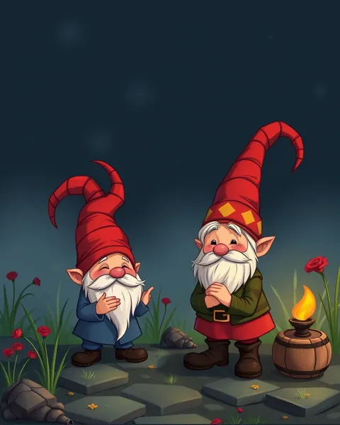 Gnomos em Fotos de Desenho Exibem Whimsy