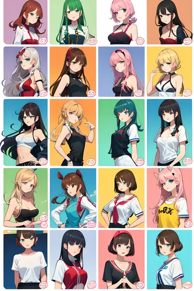 Grid de 3x3 de Estilo Anime