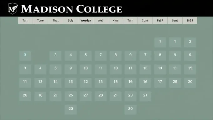 Guia de Calendário de Créditos da Universidade de Madison 2025-25