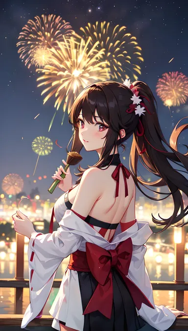 Hanabi R34: Exibição de Fogos de Artifício no Japão