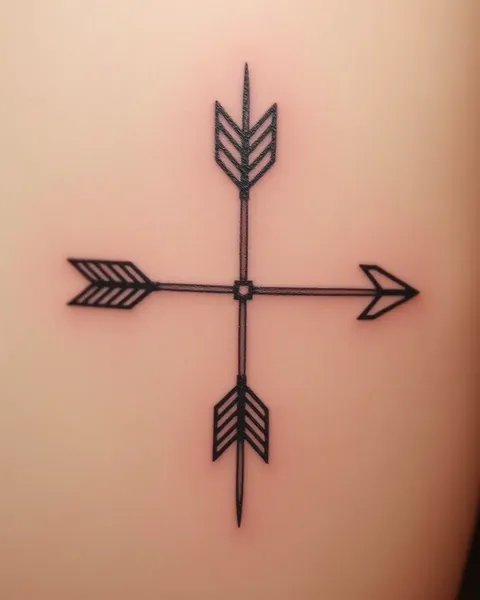 Ideias de tatuagem de flecha inspiracional para motivação