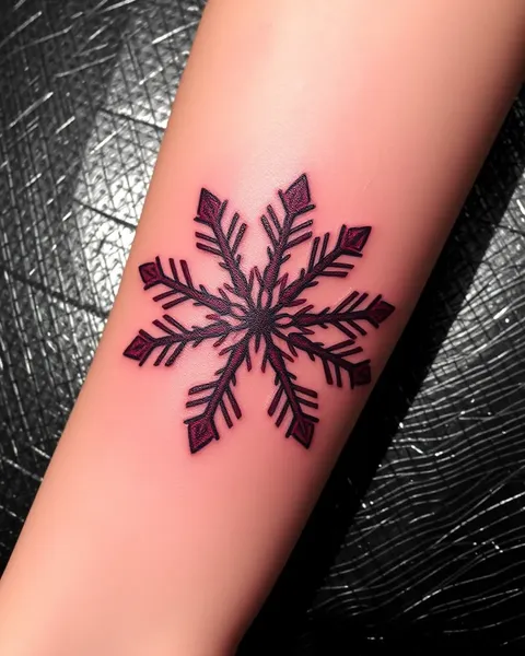 Idéias de Tatuagem de Floco de Neve para Minimalista e Delicada