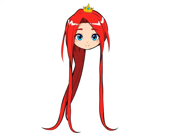 Ilustração de Cabelo Vermelho de Caricatura PNG