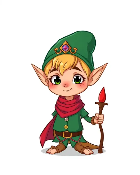 Imagem de Cartum de Elf: Um Mundo de Fantasia e Whimsy Desenvolve