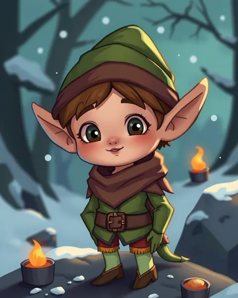 Imagem de Elf com Sorriso Diabólico de Cartoon