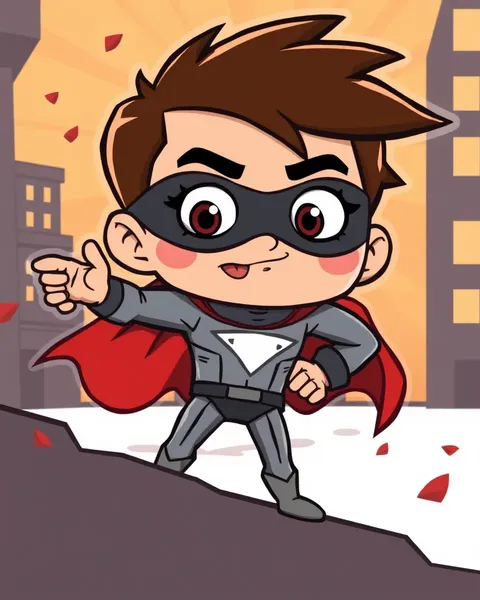 Imagem de Personagem de Super-Herói de Cartoon