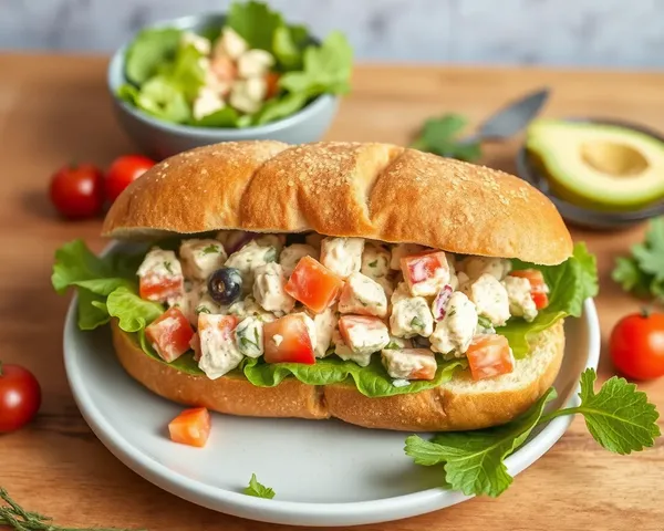 Imagem de Representação de Salada de Atum Hoagie PNG