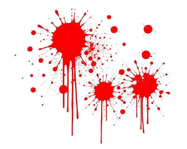 Imagem de Splat de Sangue em PNG para Análise Forense Médica