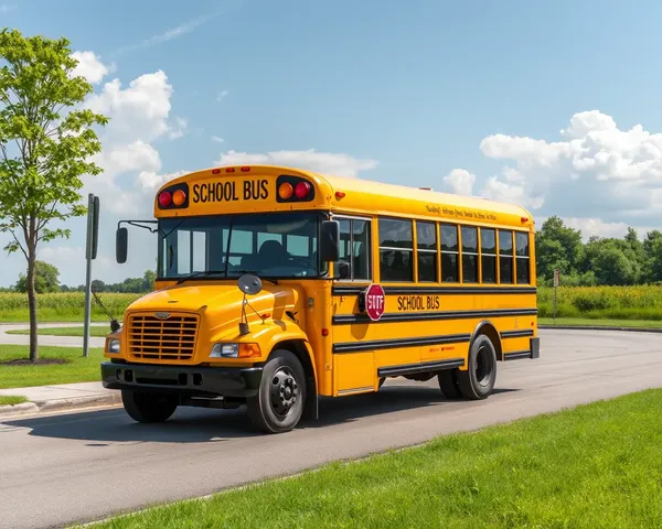 Imagem de Ônibus Escolar em Formato PNG para Gráficos