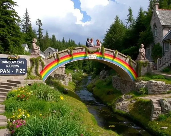 Imagens da Ponte Arco-íris para Amantes de Gatos