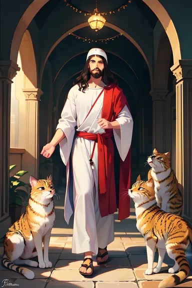 Imagens de Animais com Jesus Presente