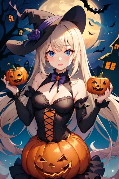 Imagens de Anime de Halloween para Paisagens Sombrias e Sinistras