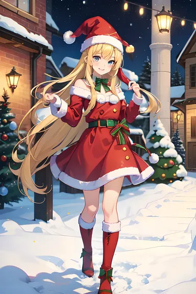 Imagens de Anime de Natal Alegre com Alegria Estacional