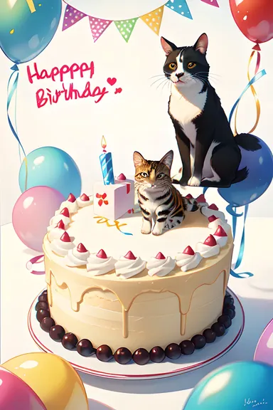 Imagens de Aniversário com Animais Adoráveis com Chapéus de Aniversário